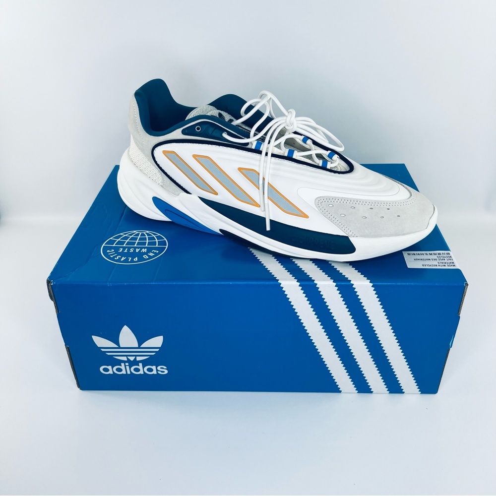 Adidas Ozelia GZ4367 Blue White Leather Fitness Running Shoes Mens Size 13